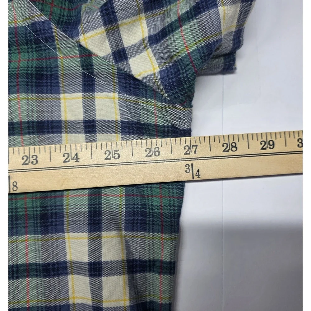 Polo Ralph Lauren Mens Size XXL Flesh Pony Plaid Short Sleeve Button Down